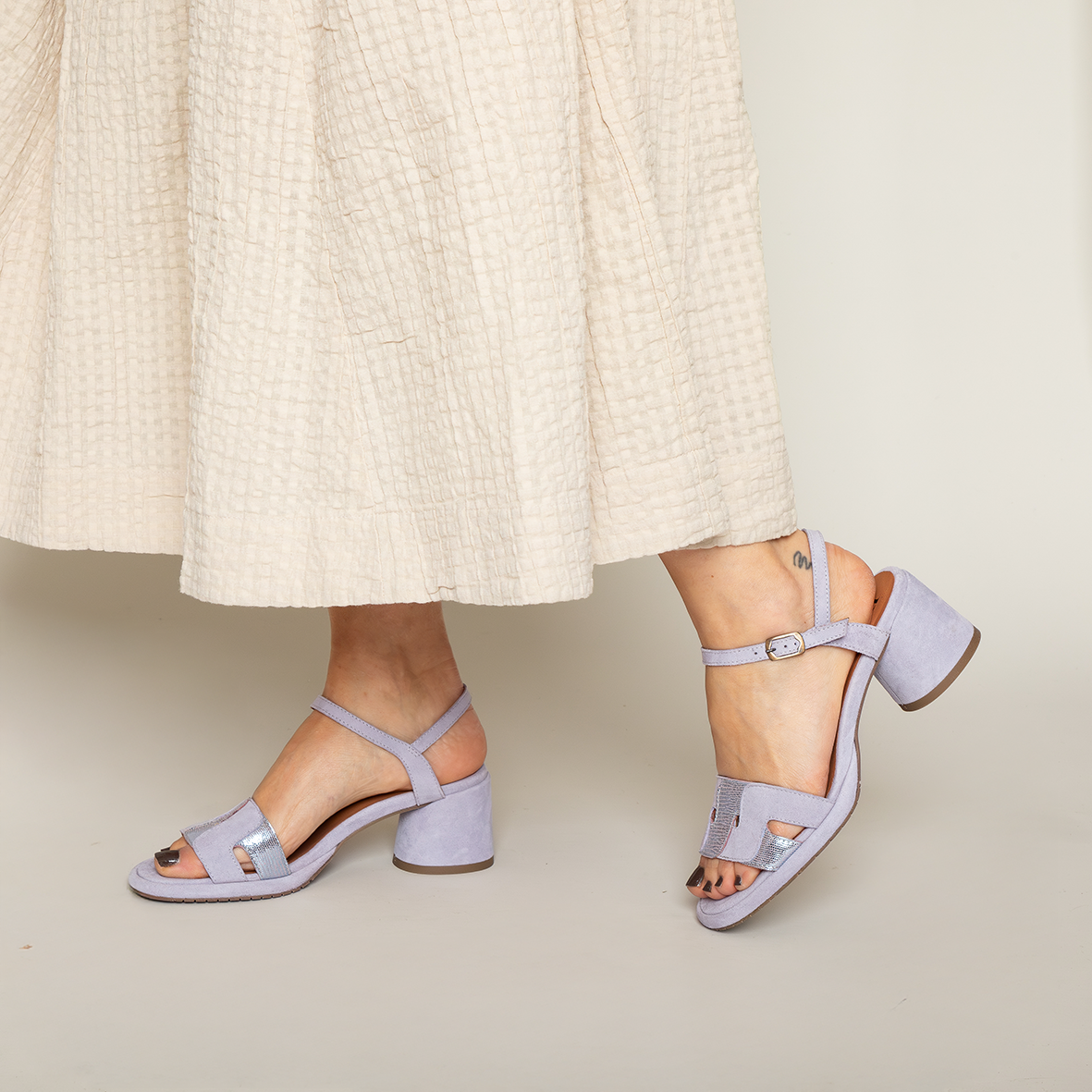 Odette Lavender Low Sandal by Esska