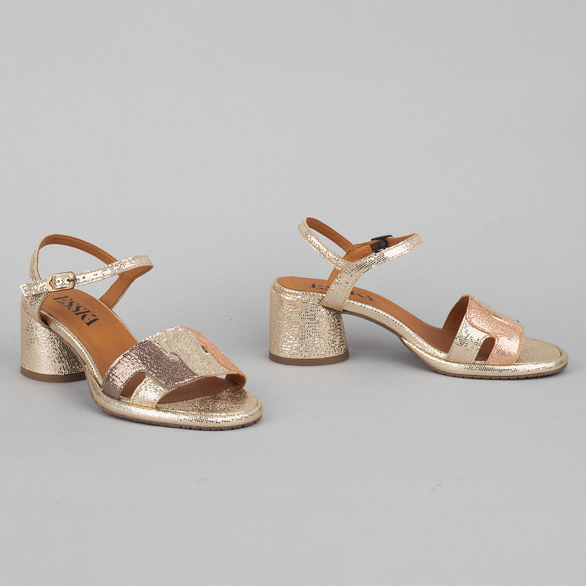 Odette Metallic Multi Low Sandal by Esska