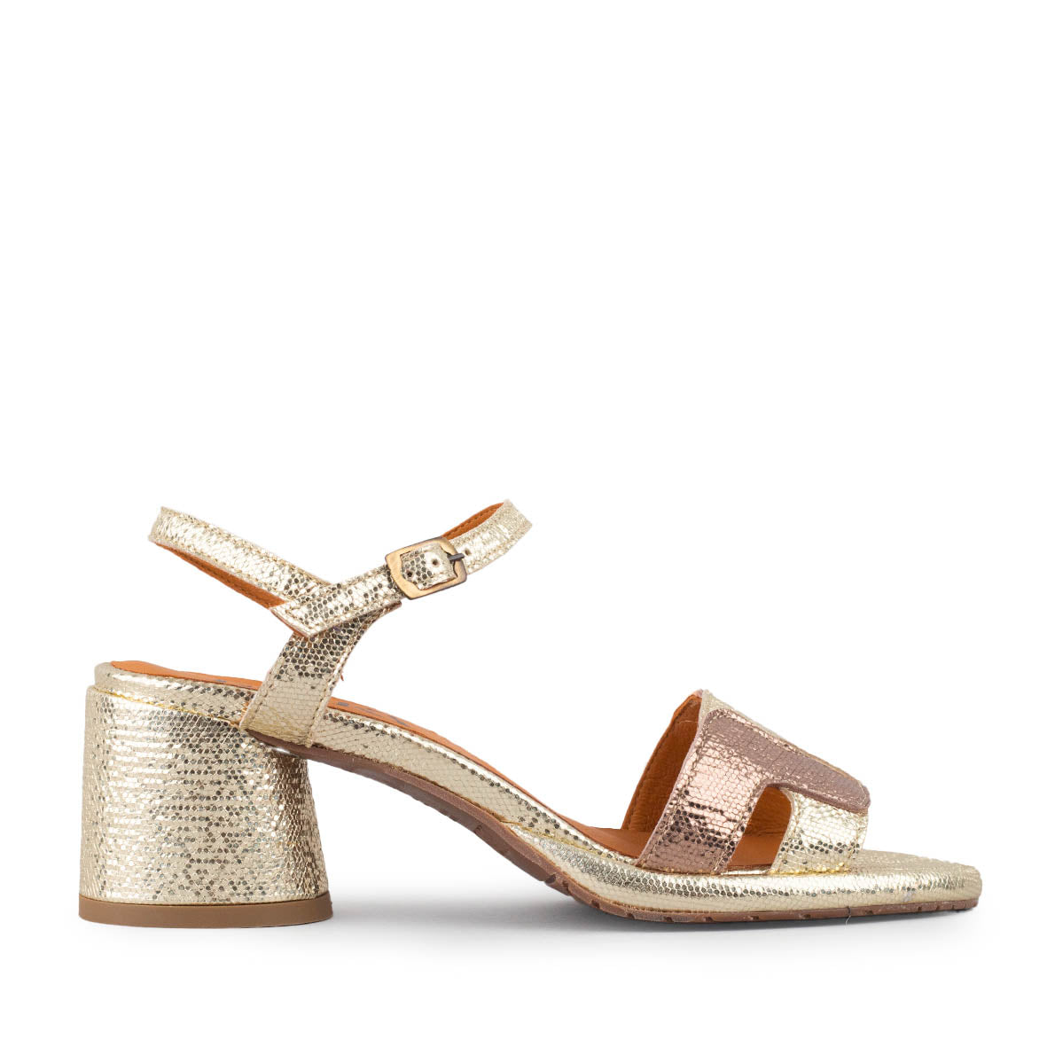 Odette Metallic Multi Low Sandal by Esska