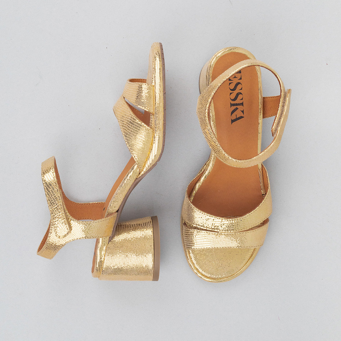Olivia Gold Low Sandal by Esska
