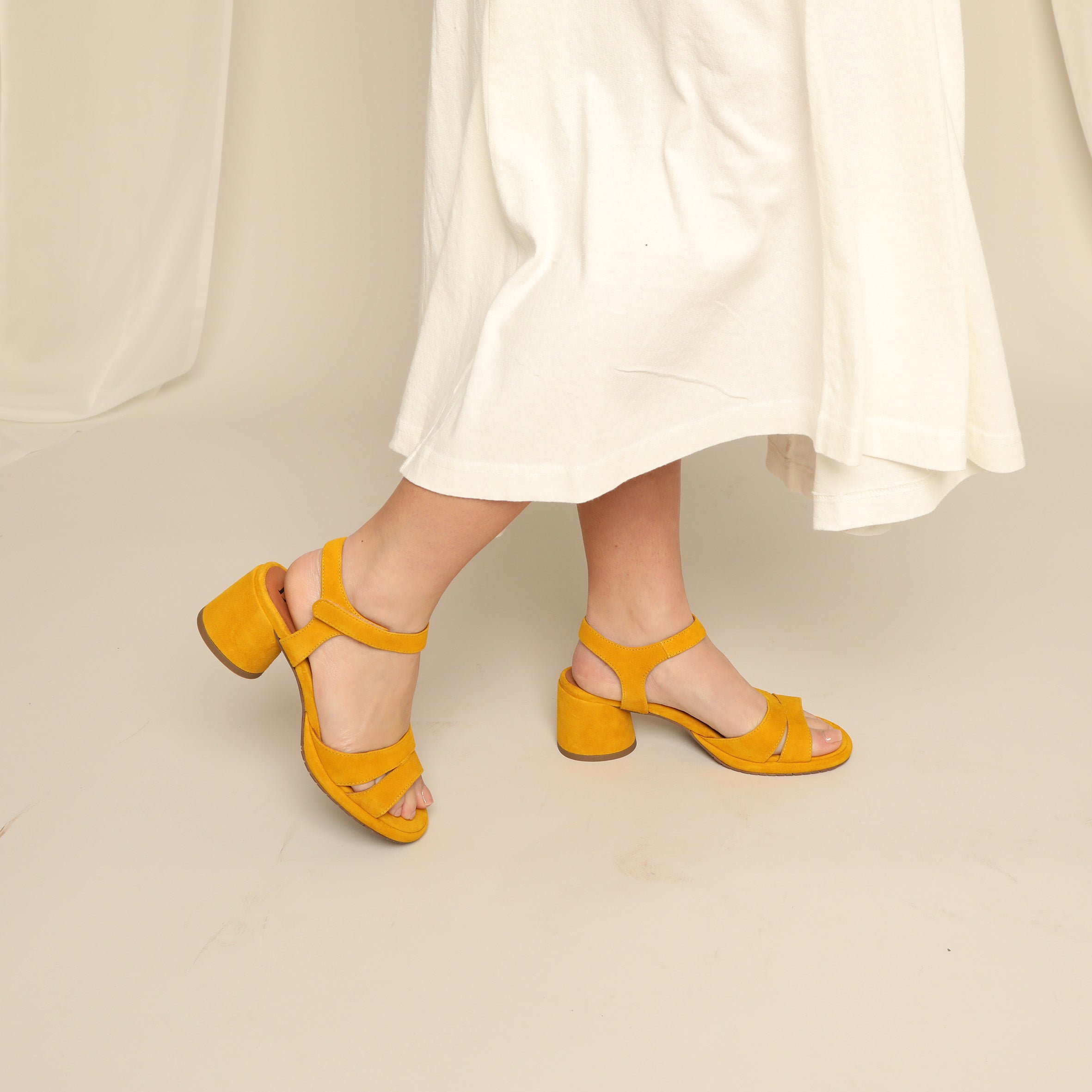 Olivia Mustard Low Heel Sandals