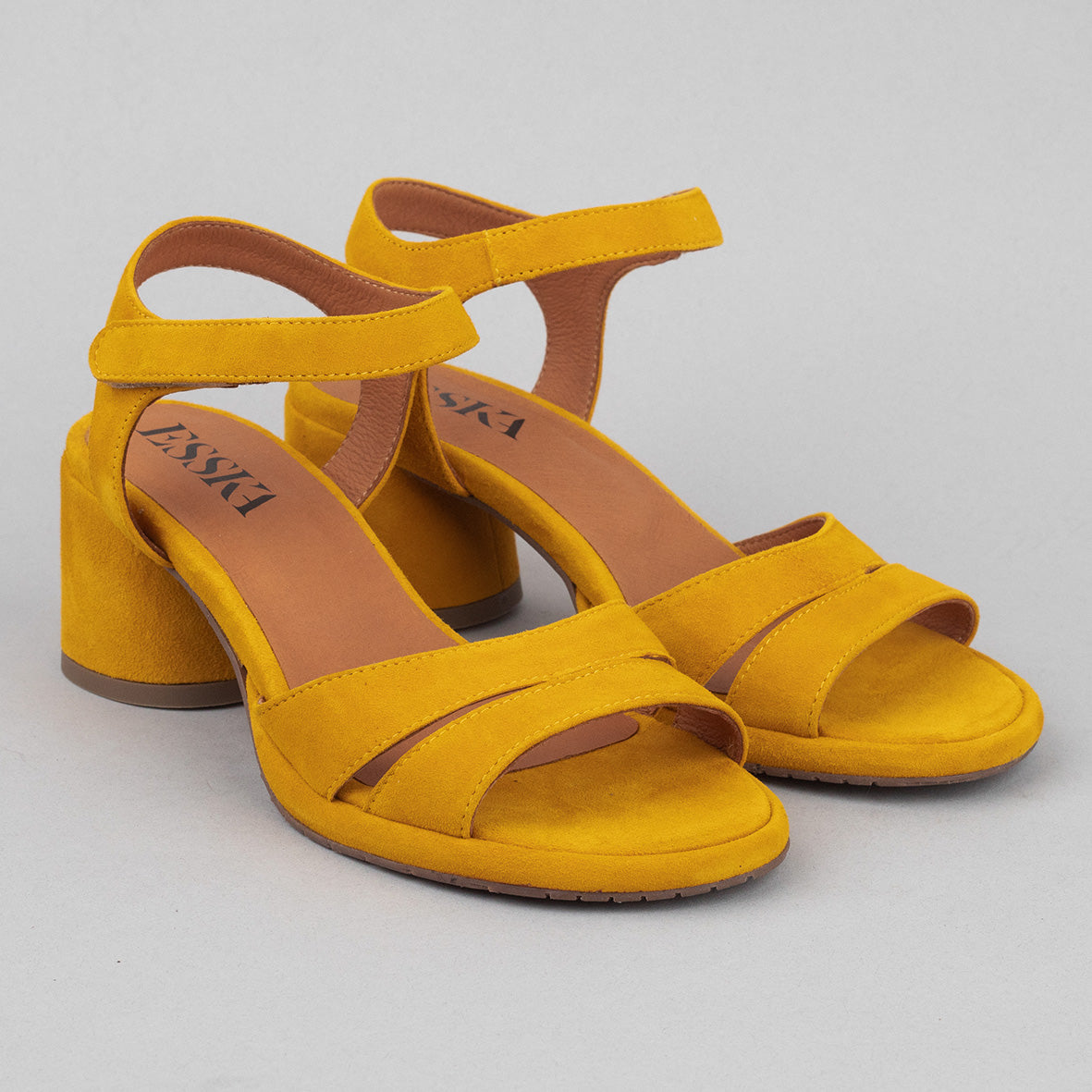Olivia Mustard Low Heel Sandals