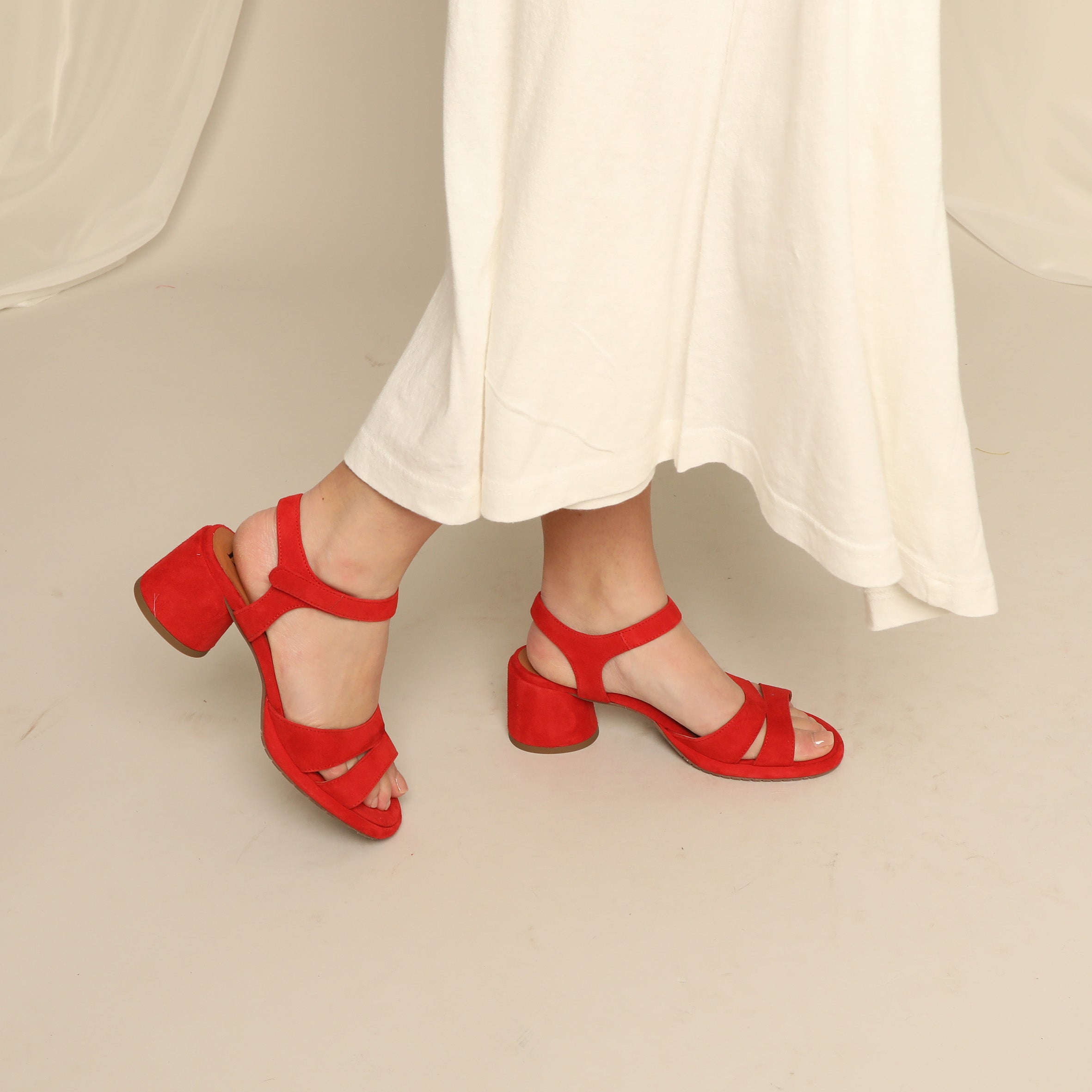 Olivia Red Low Sandal by Esska