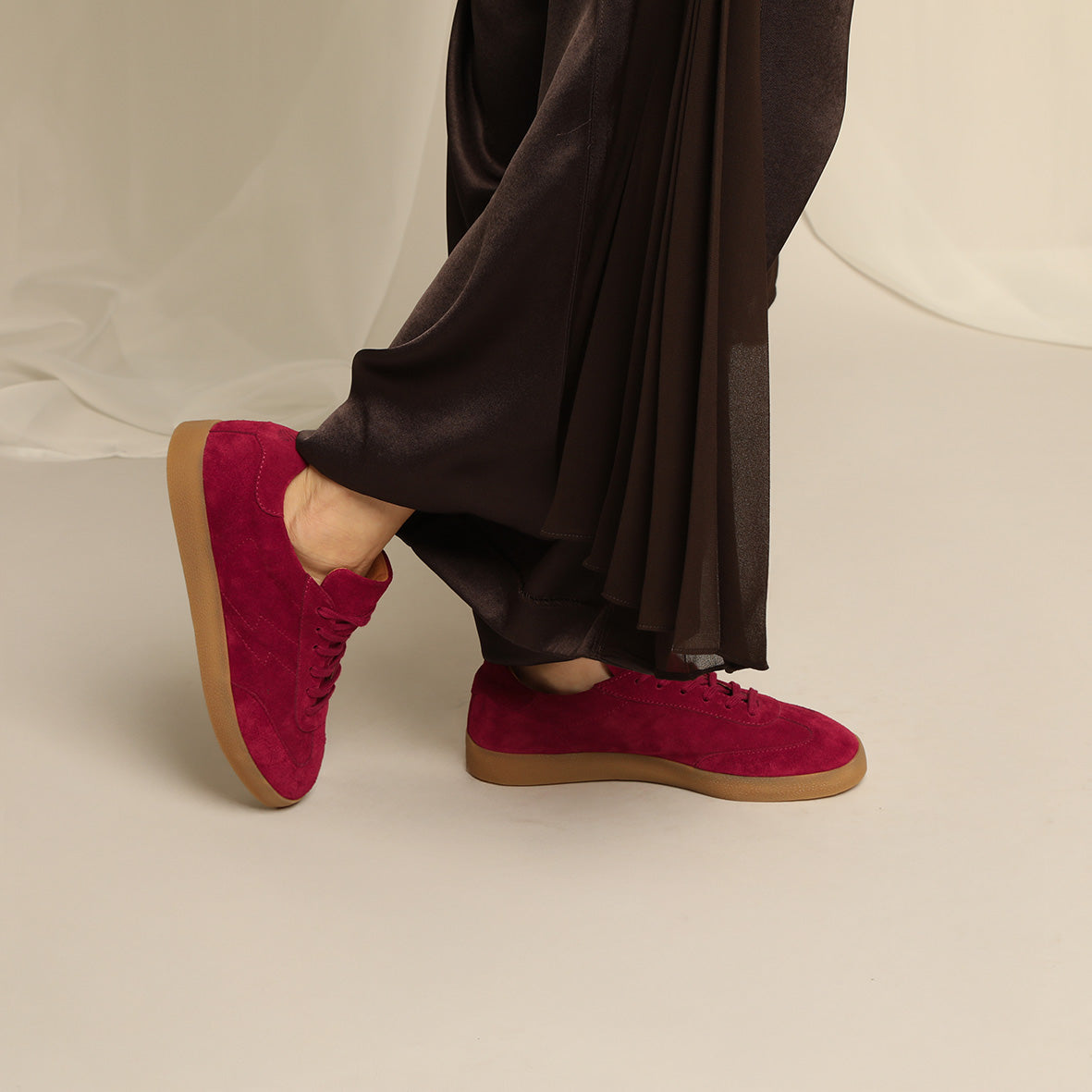 Oslo Dark Red Trainer by Esska