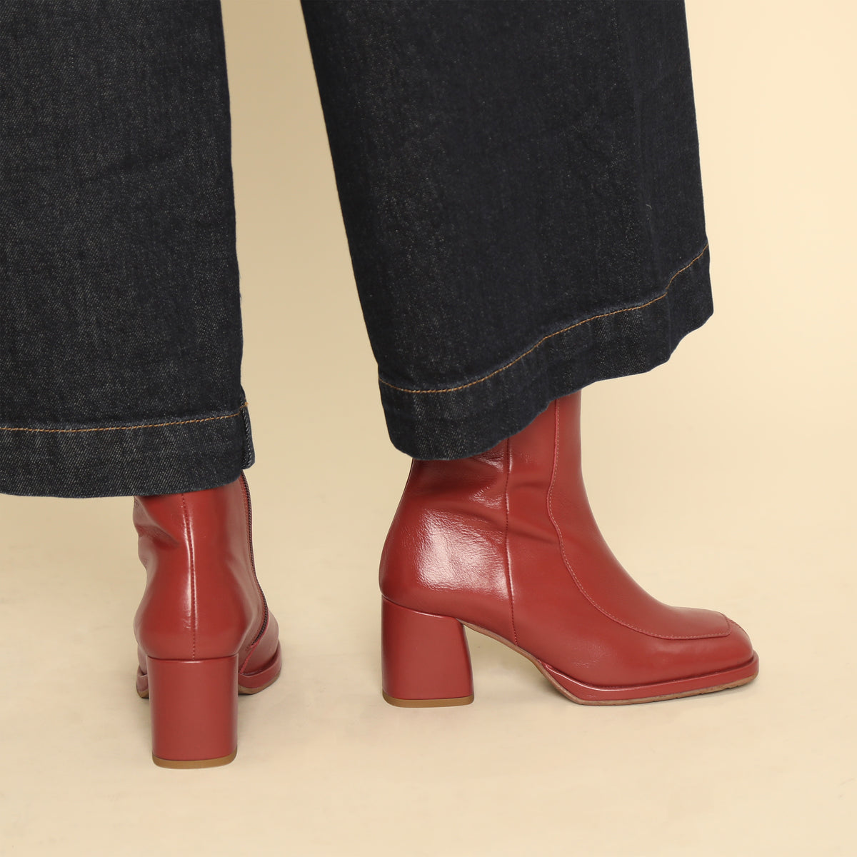 Pascale Rosewood Mid Boot by Esska