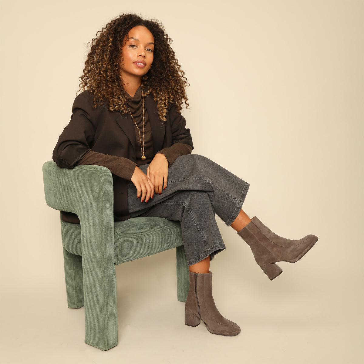Pascale Taupe Mid Boot by Esska