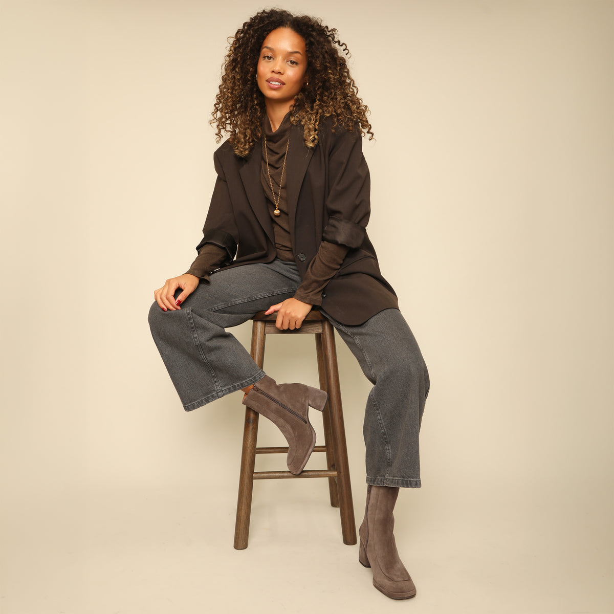 Pascale Taupe Mid Boot by Esska