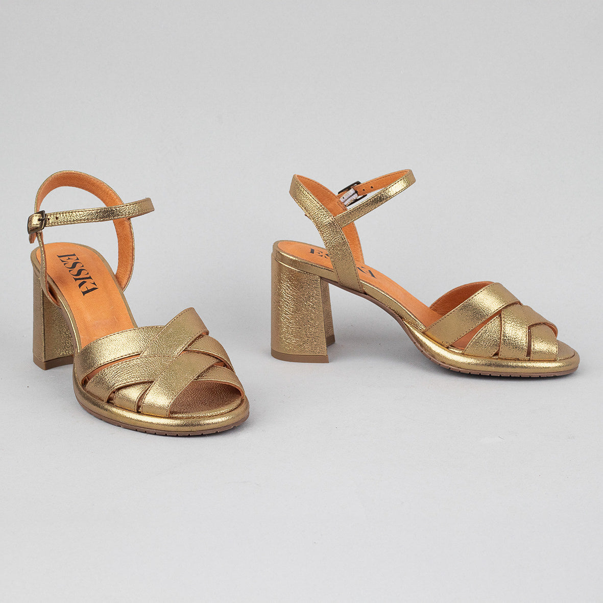 Poppy Gold Dust High Sandal by Esska