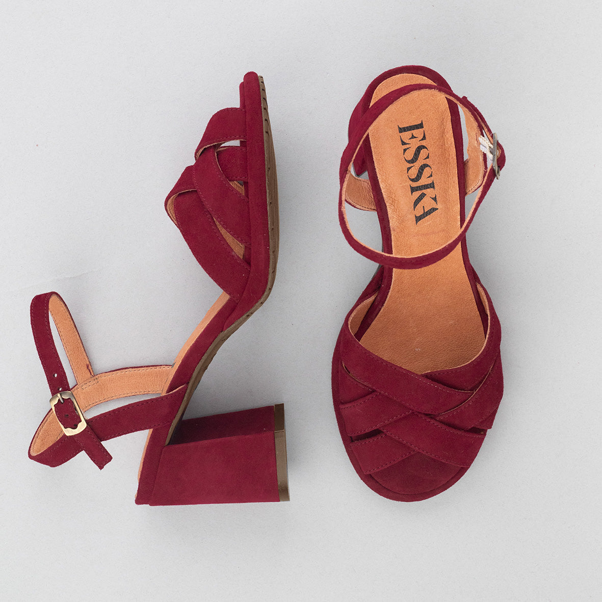 Poppy Wine High Sandal by Esska