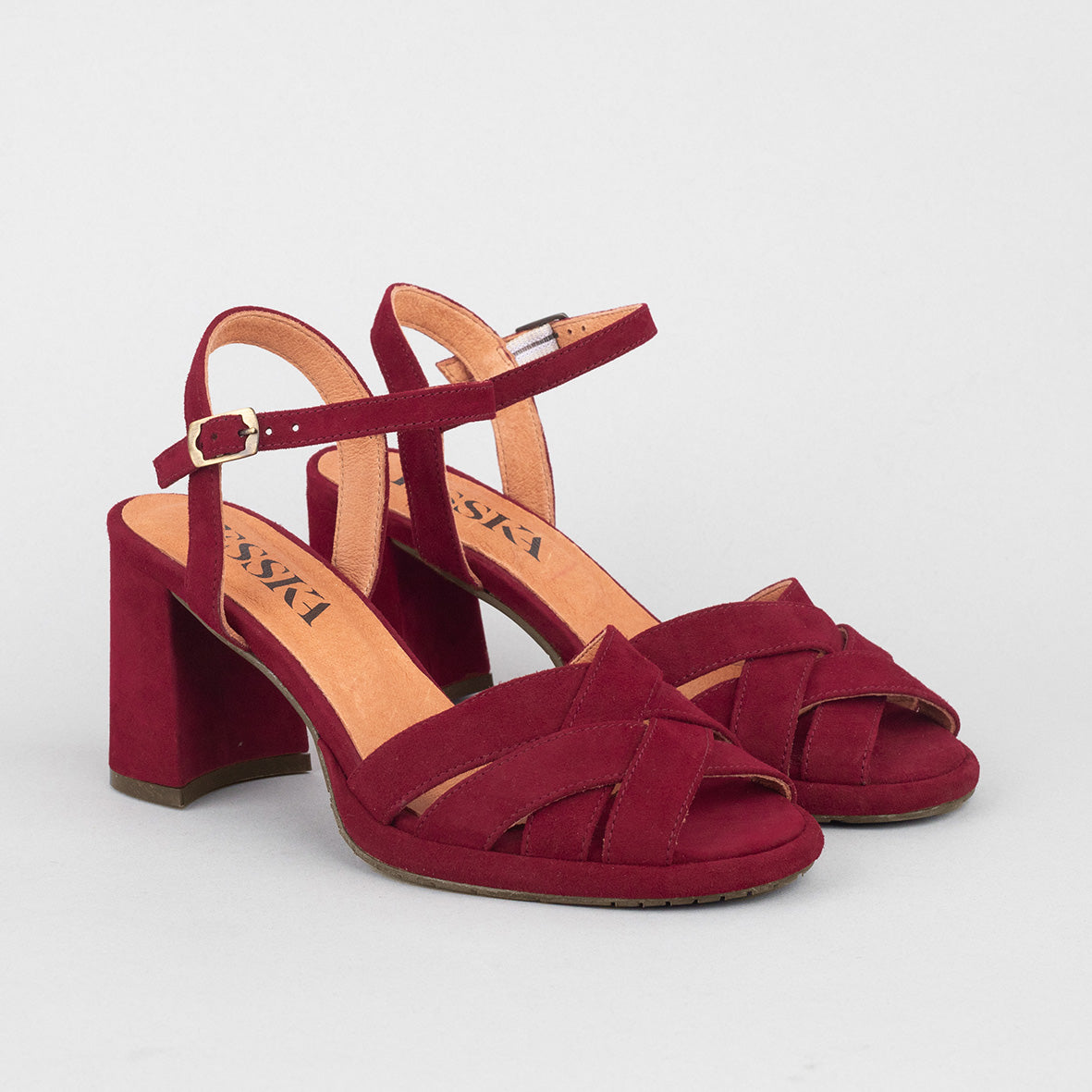 Poppy Wine High Sandal by Esska