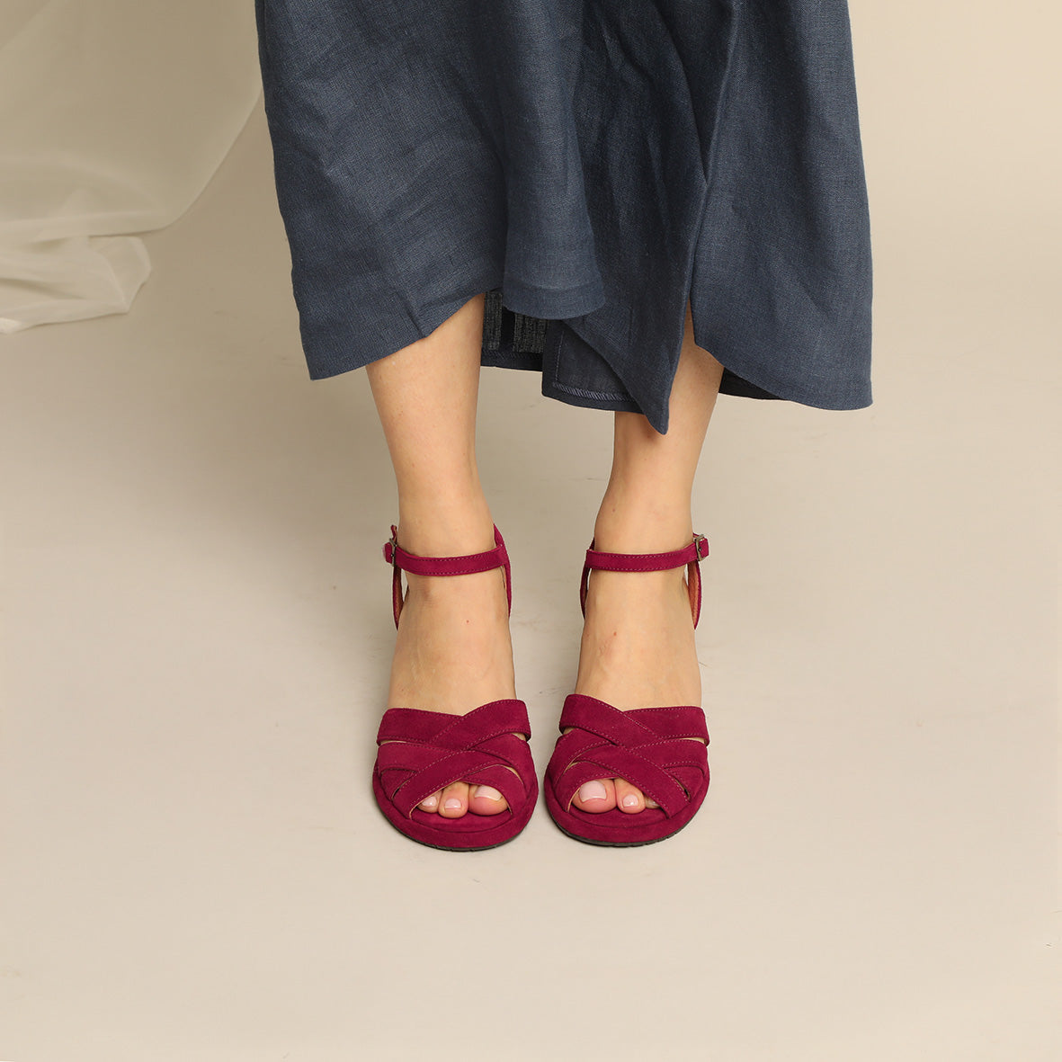 Poppy Wine High Sandal by Esska