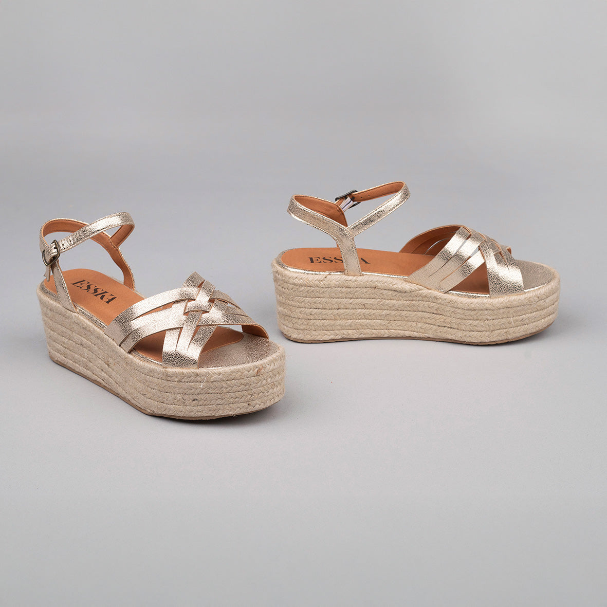 Rachel Vegan Platinum High Sandal by Esska