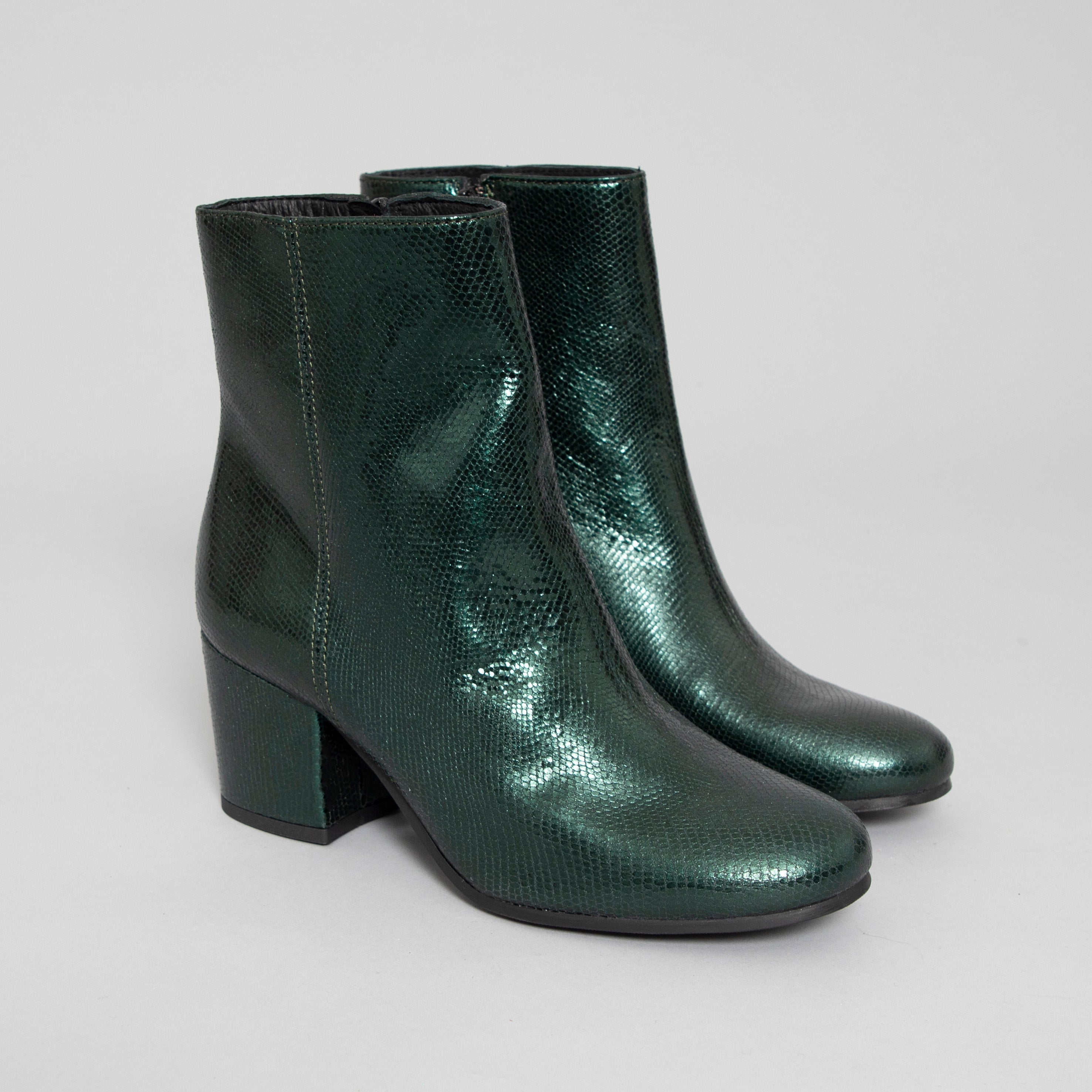 Metallic green sale ankle boots