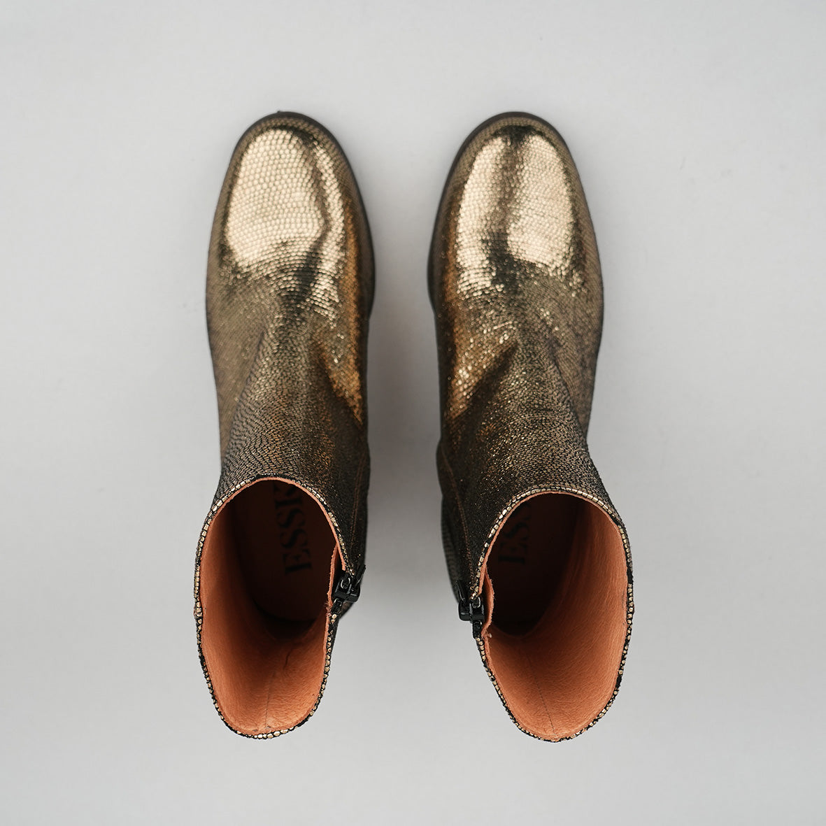 Rasa Metallic Onyx Mid Boot by Esska Shoes Ltd