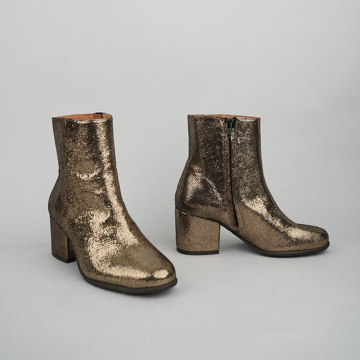 Rasa Metallic Onyx Mid Boot by Esska Shoes Ltd