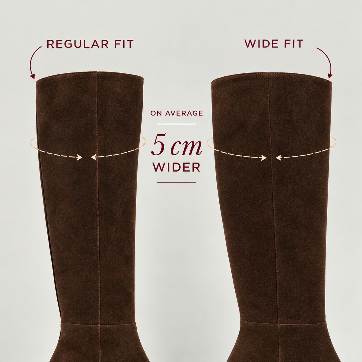 Margot WIDE CALF Dark Brown Mid Boot by Esska