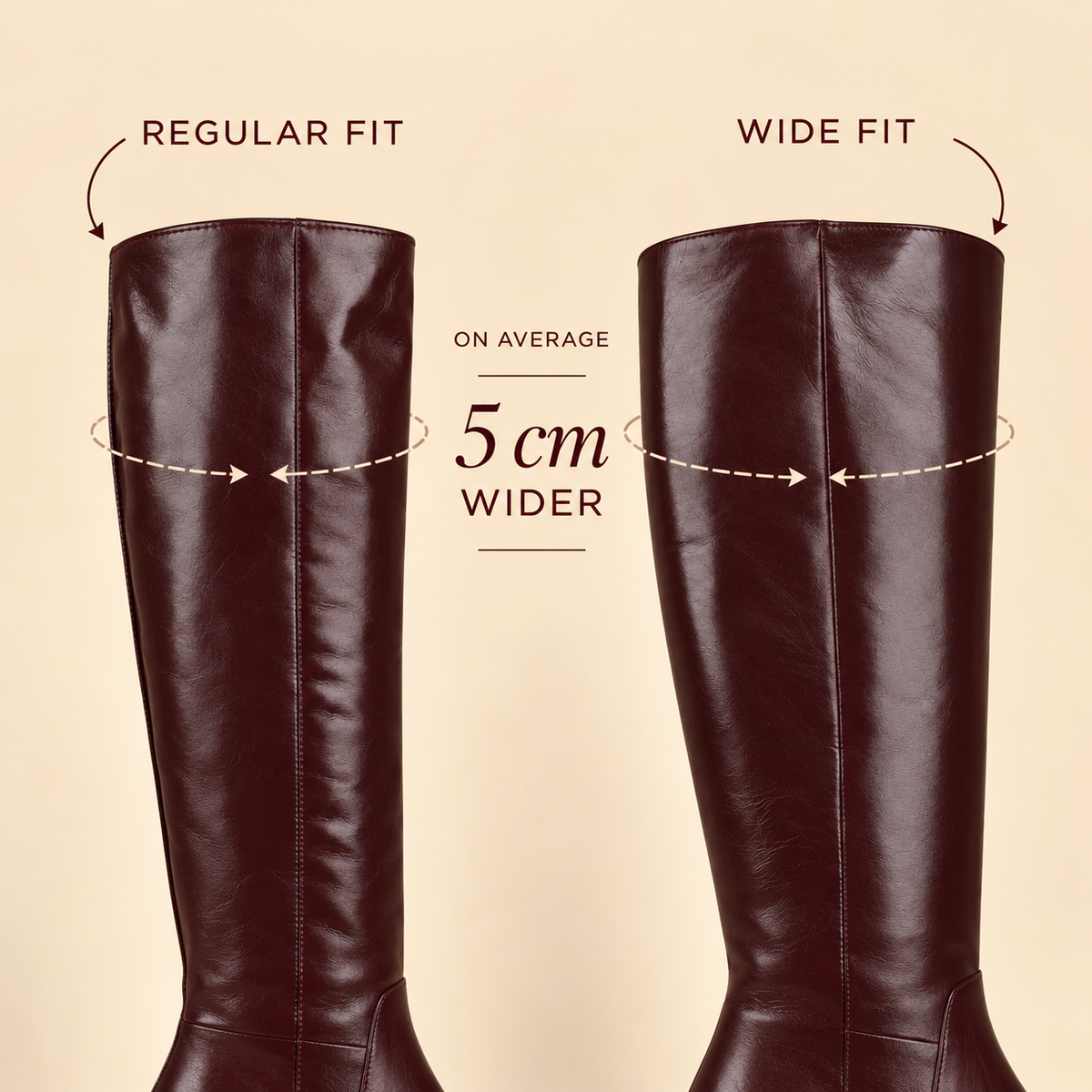 Margot WIDE CALF Bordeaux Mid Boot by Esska
