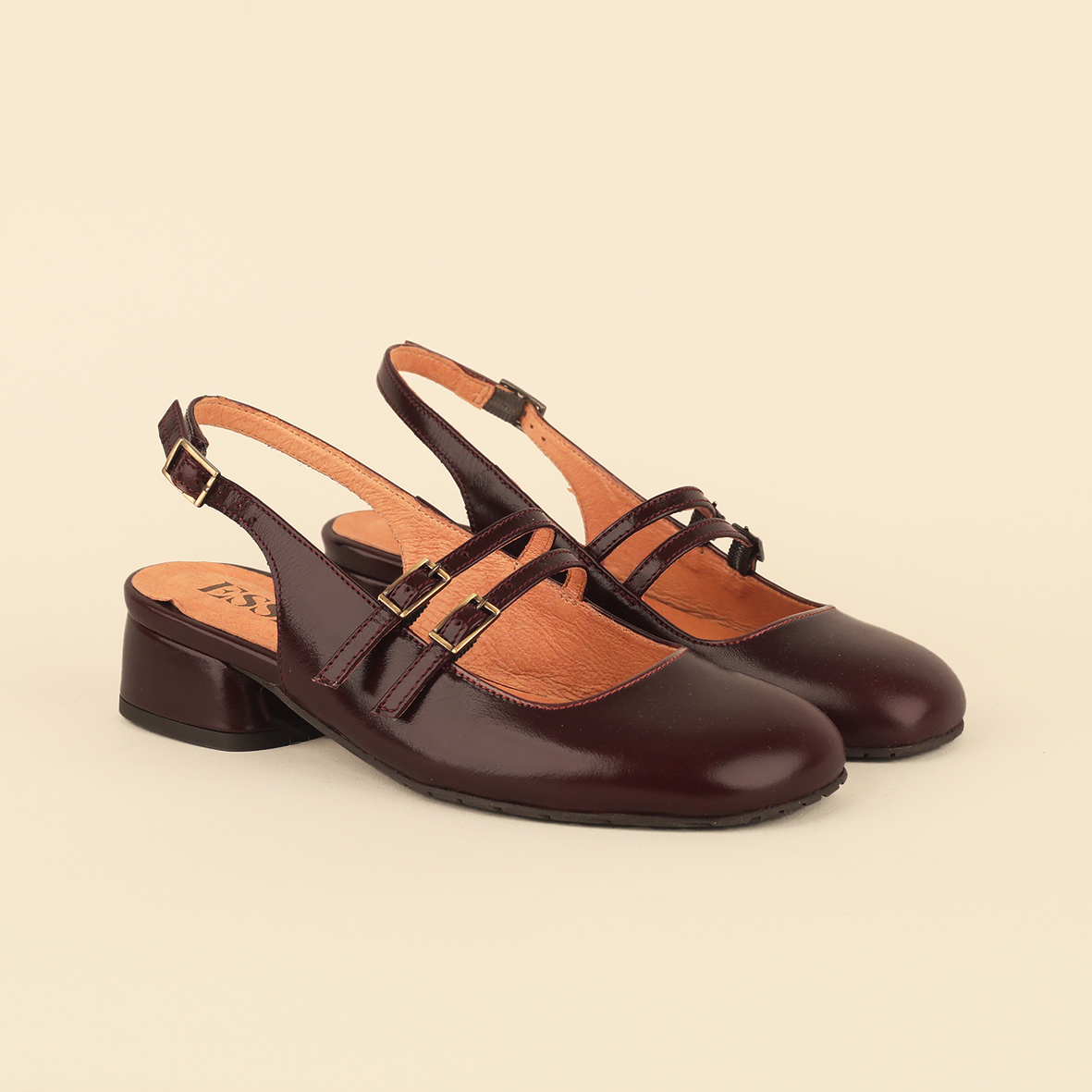 Rhianna Bordeaux Low Shoe by Esska
