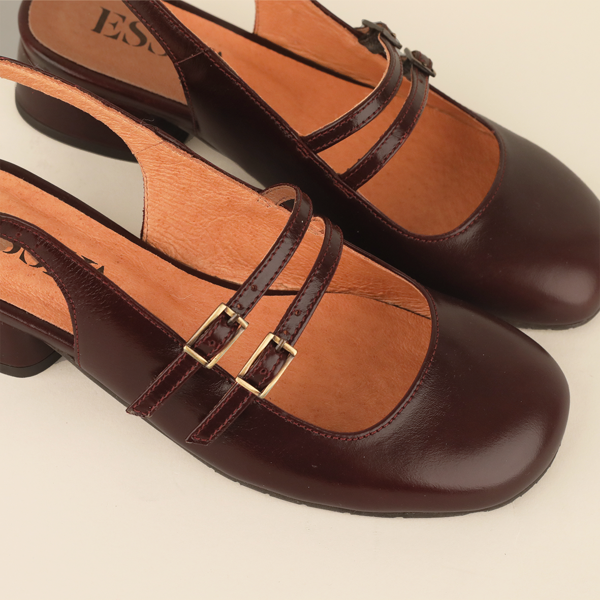 Rhianna Bordeaux Low Shoe by Esska