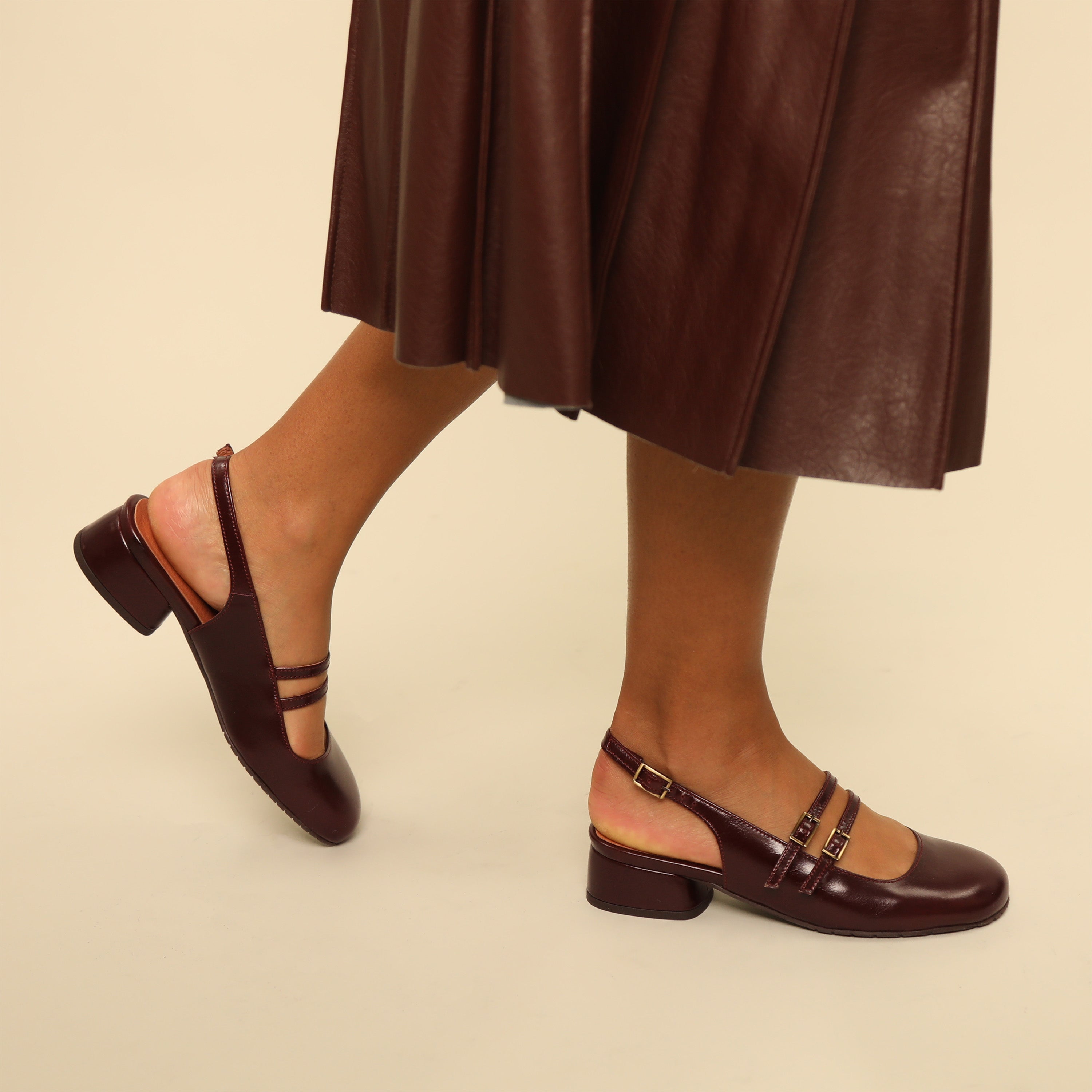 Rhianna Bordeaux Low Shoe by Esska