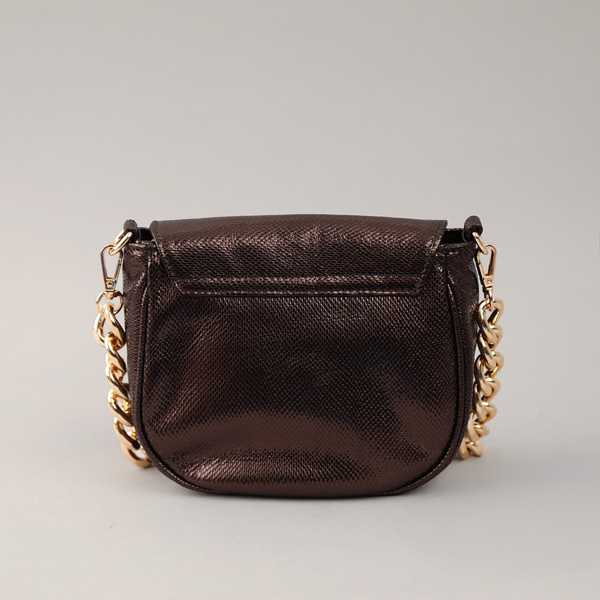 Romeo Bag - Metallic Dark Brown Bags by Esska