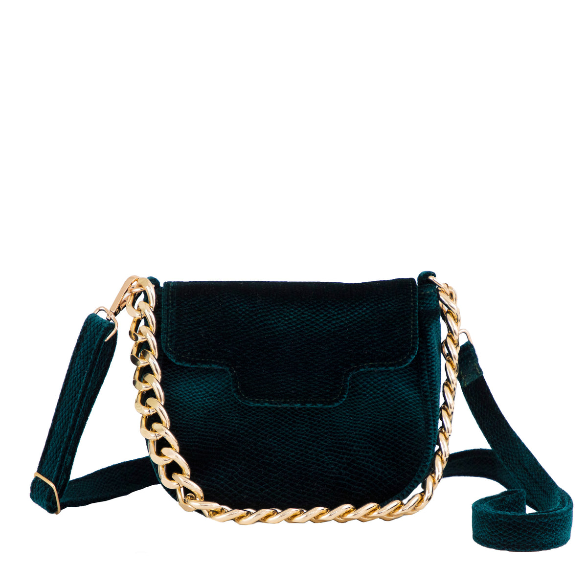 Romeo Bag - Velvet Teal Embossed