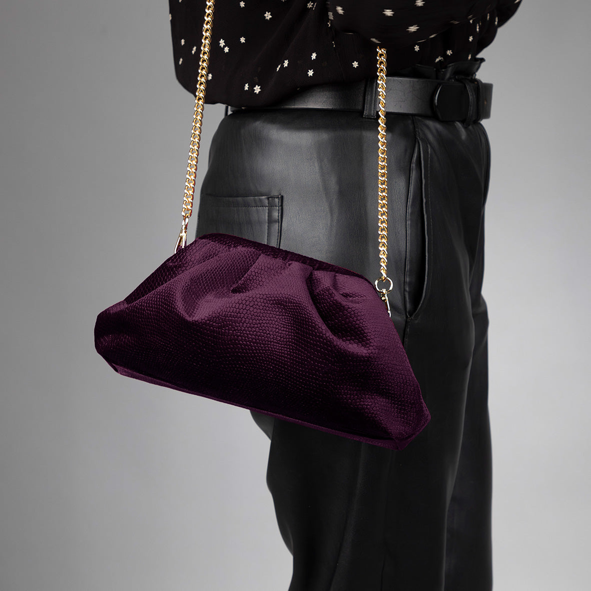 Rosa Bag - Velvet Dark Plum