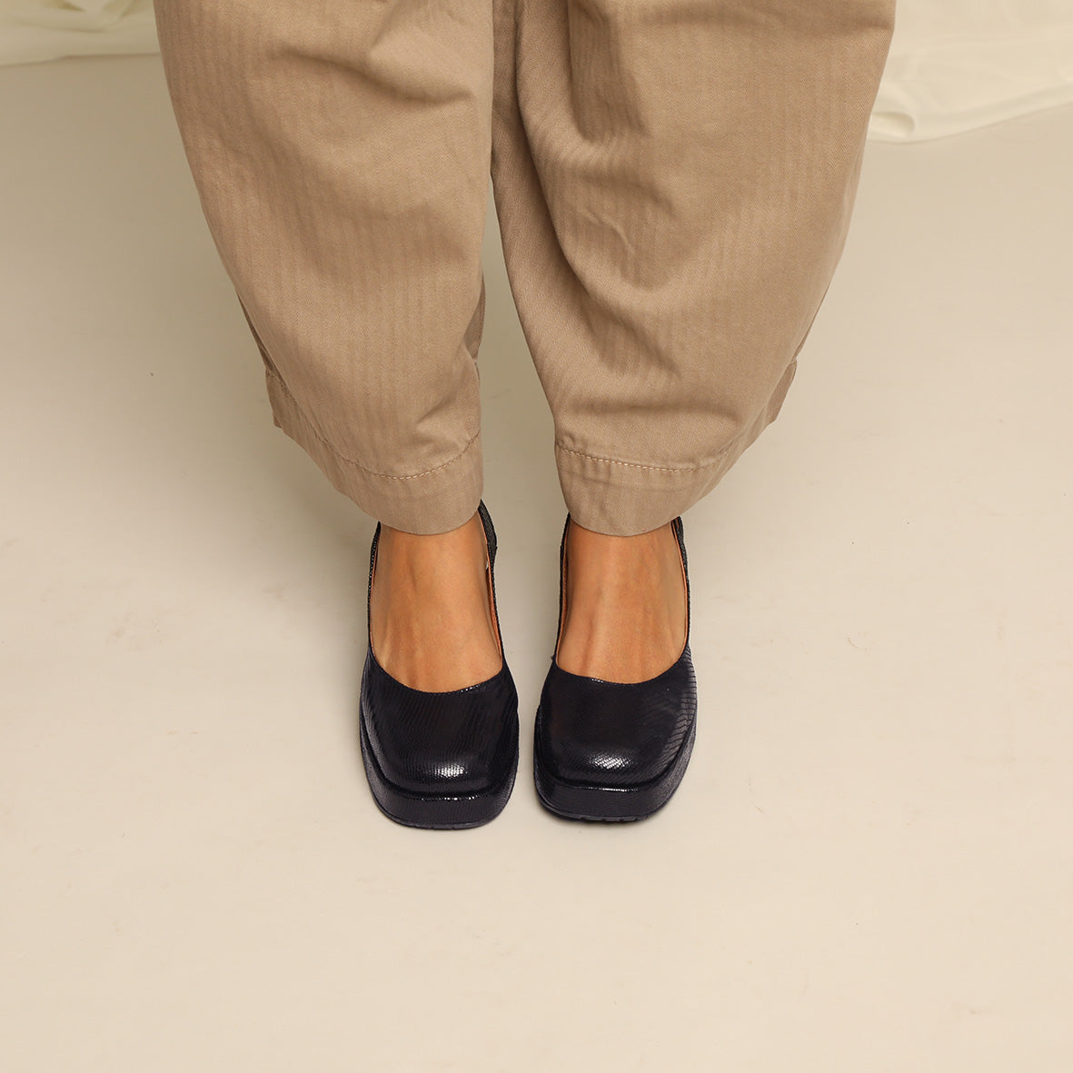 Sabrina Metallic Black Mid Shoe by Esska