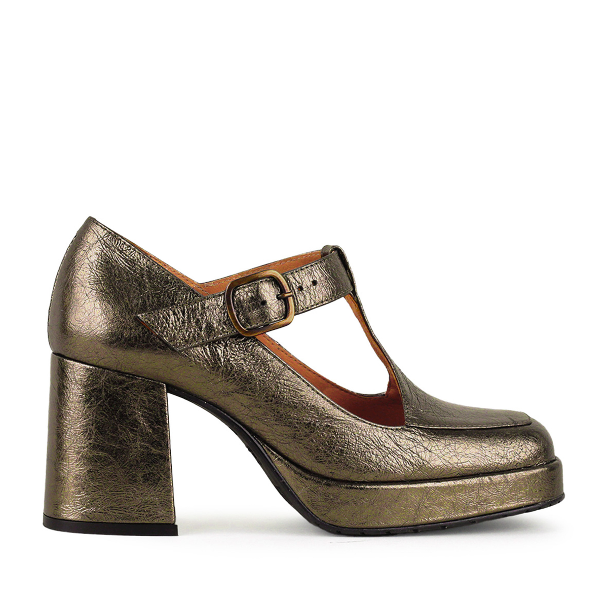 Saffron Metallic Smoke Mid Shoe by Esska