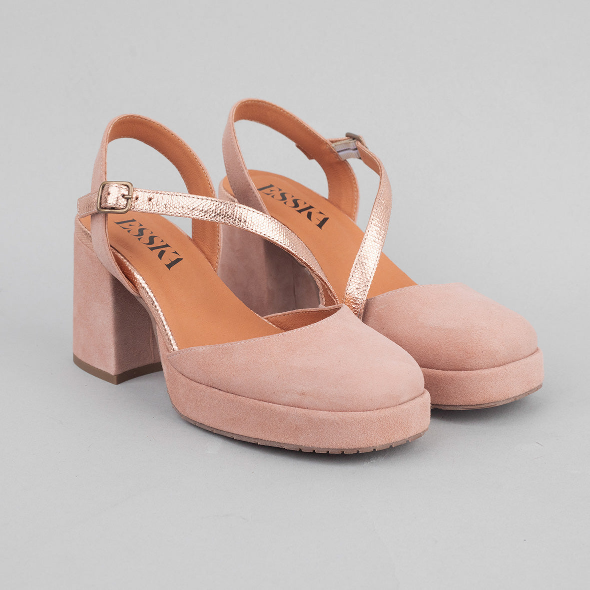 Sasha Light Dusty Pink Mid Shoe by Esska