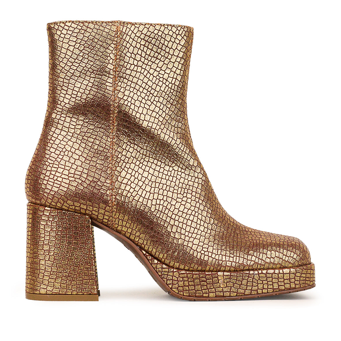 Sassy Antique Gold Mid Boot by Esska