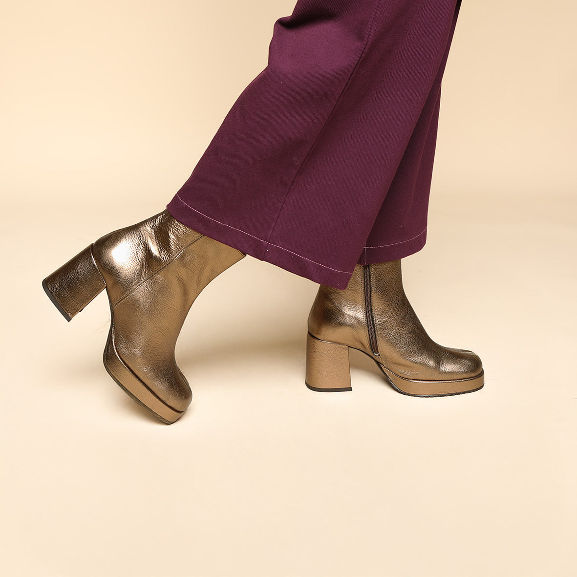 Sassy Metallic Mercury Mid Boot by Esska