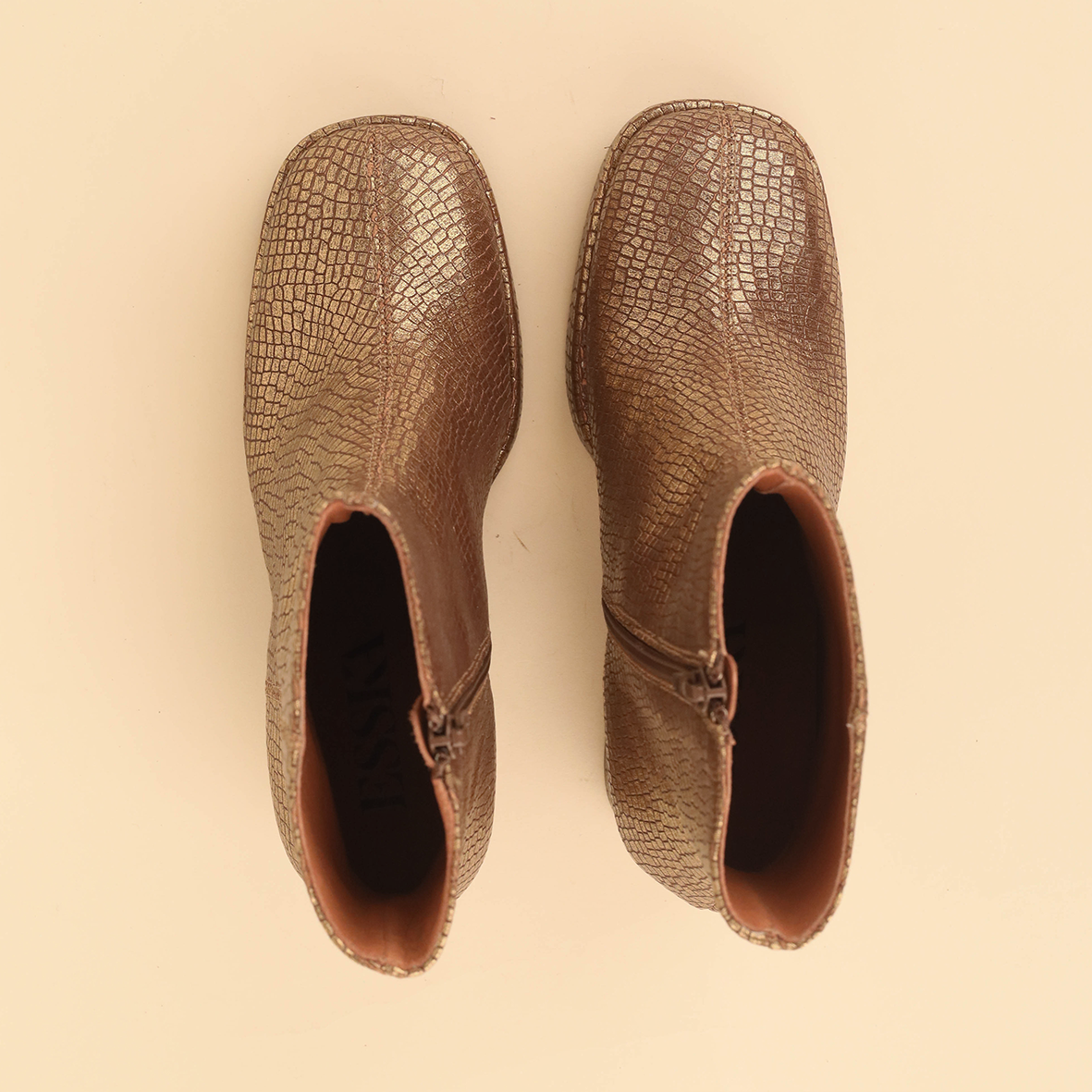 Sassy Antique Gold Mid Boot by Esska