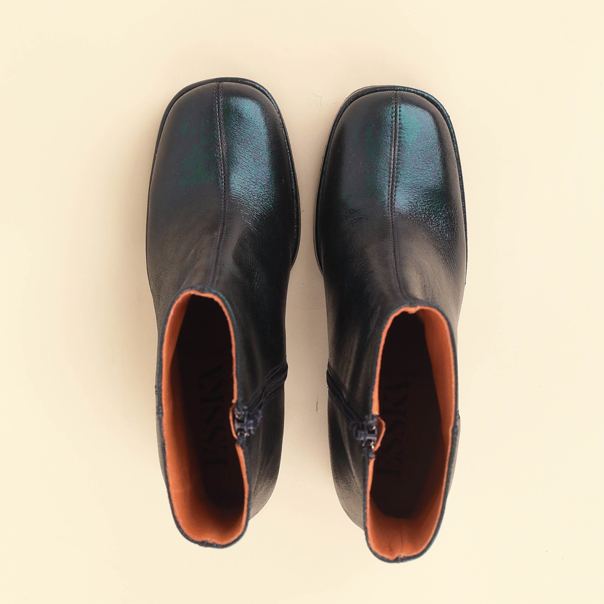Sassy WIDE Metallic Teal Mid Boot by Esska