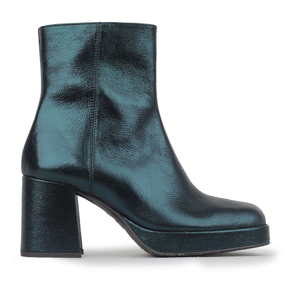 Sassy WIDE Metallic Teal Mid Boot by Esska