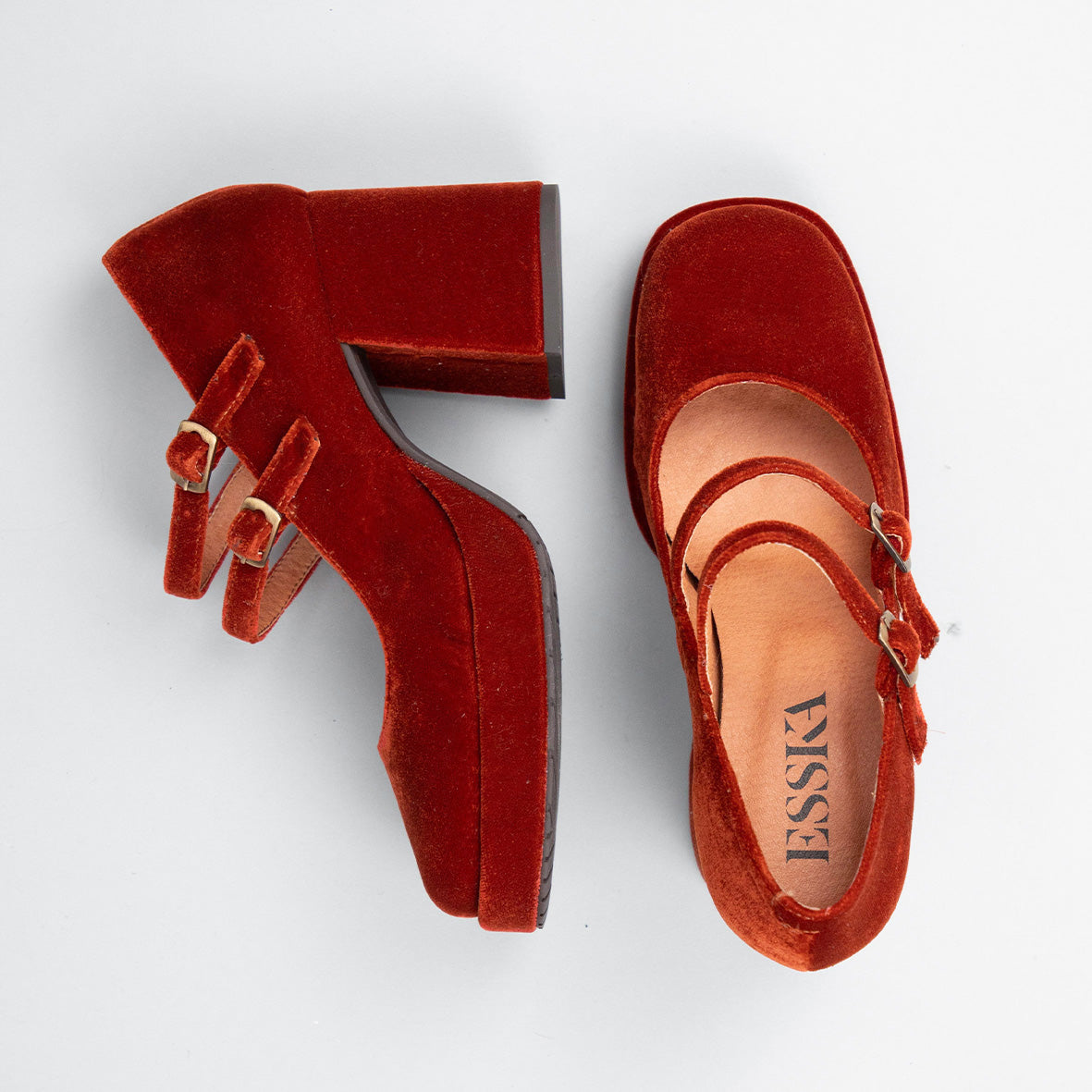 Orange sales velvet shoes