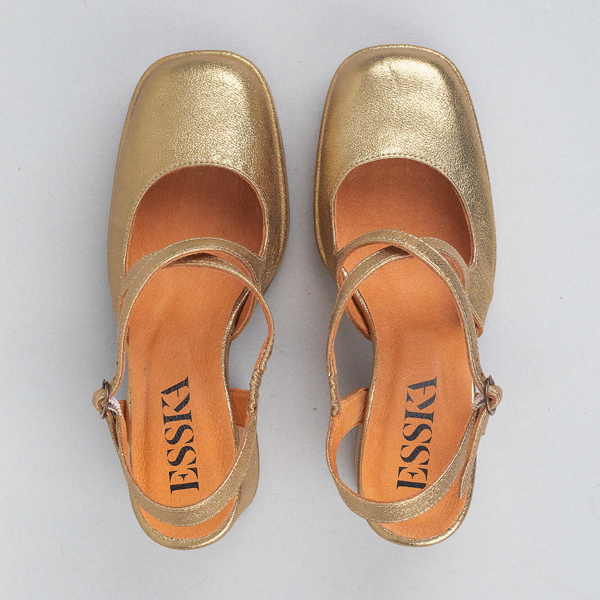 Sophie Gold Dust Mid Shoe by Esska
