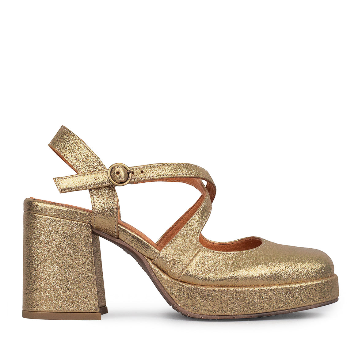 Sophie Gold Dust Mid Shoe by Esska