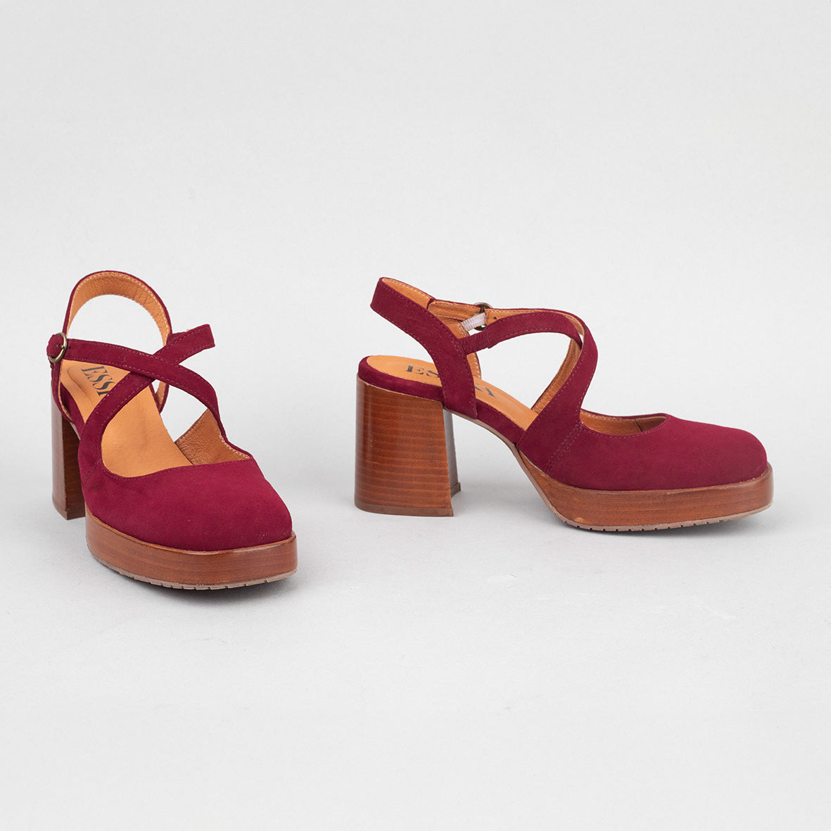 Sophie Wine Mid Shoe by Esska