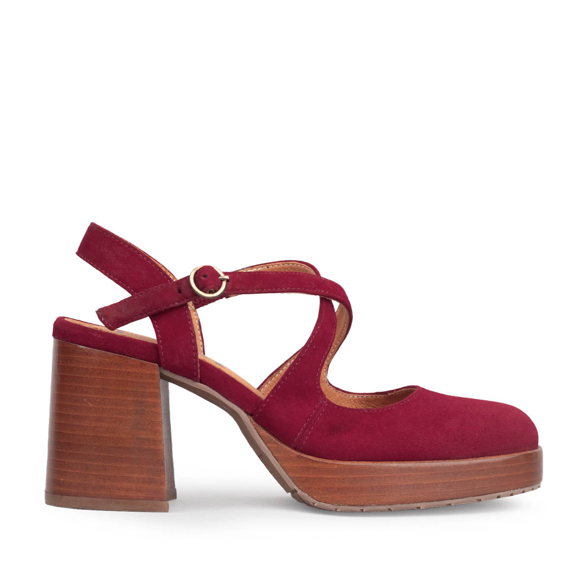 Sophie Wine Mid Shoe by Esska