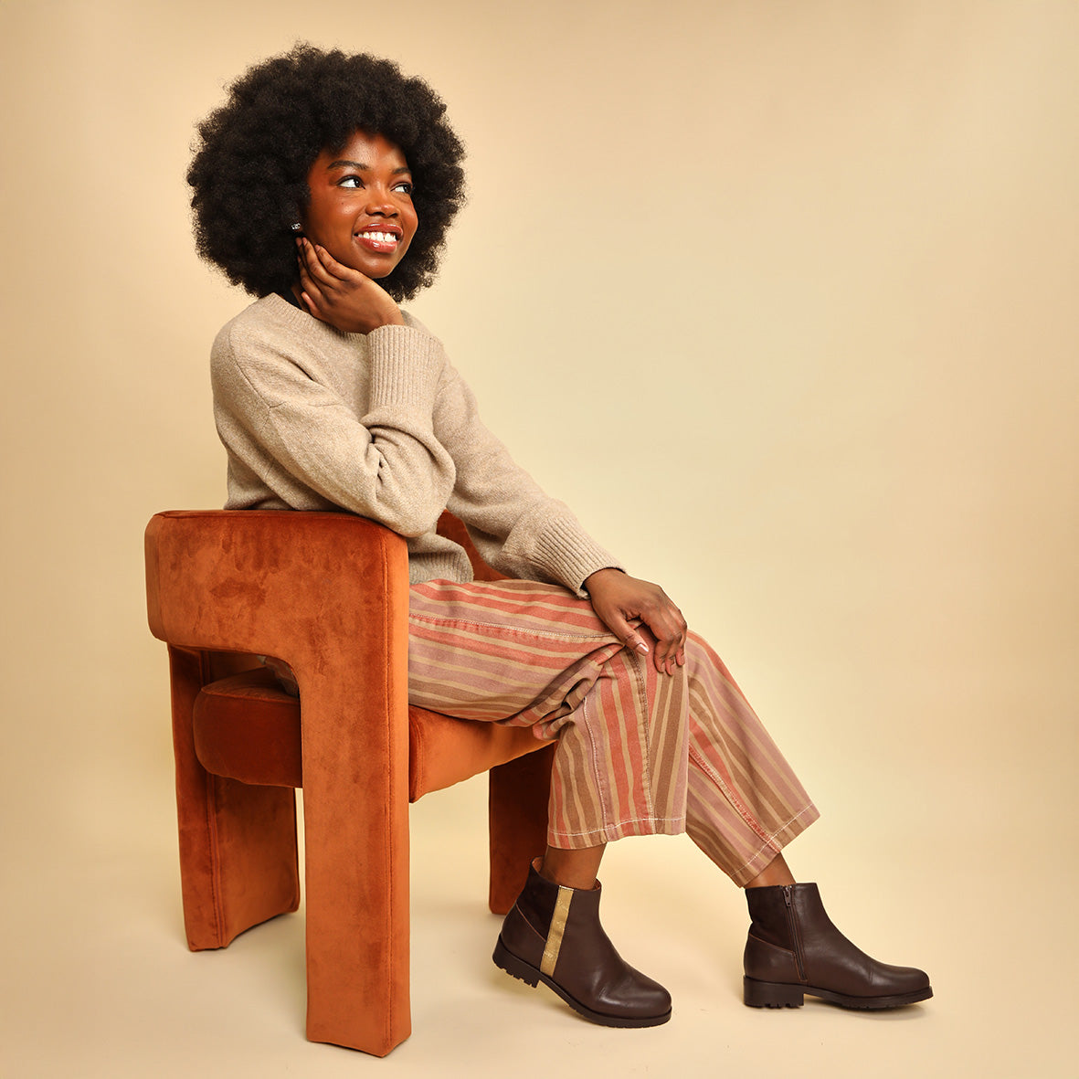 Tamara Dark Brown Flat Boot by Esska Shoes Ltd