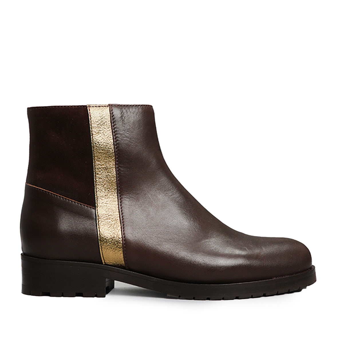 Tamara Dark Brown Flat Boot by Esska Shoes Ltd