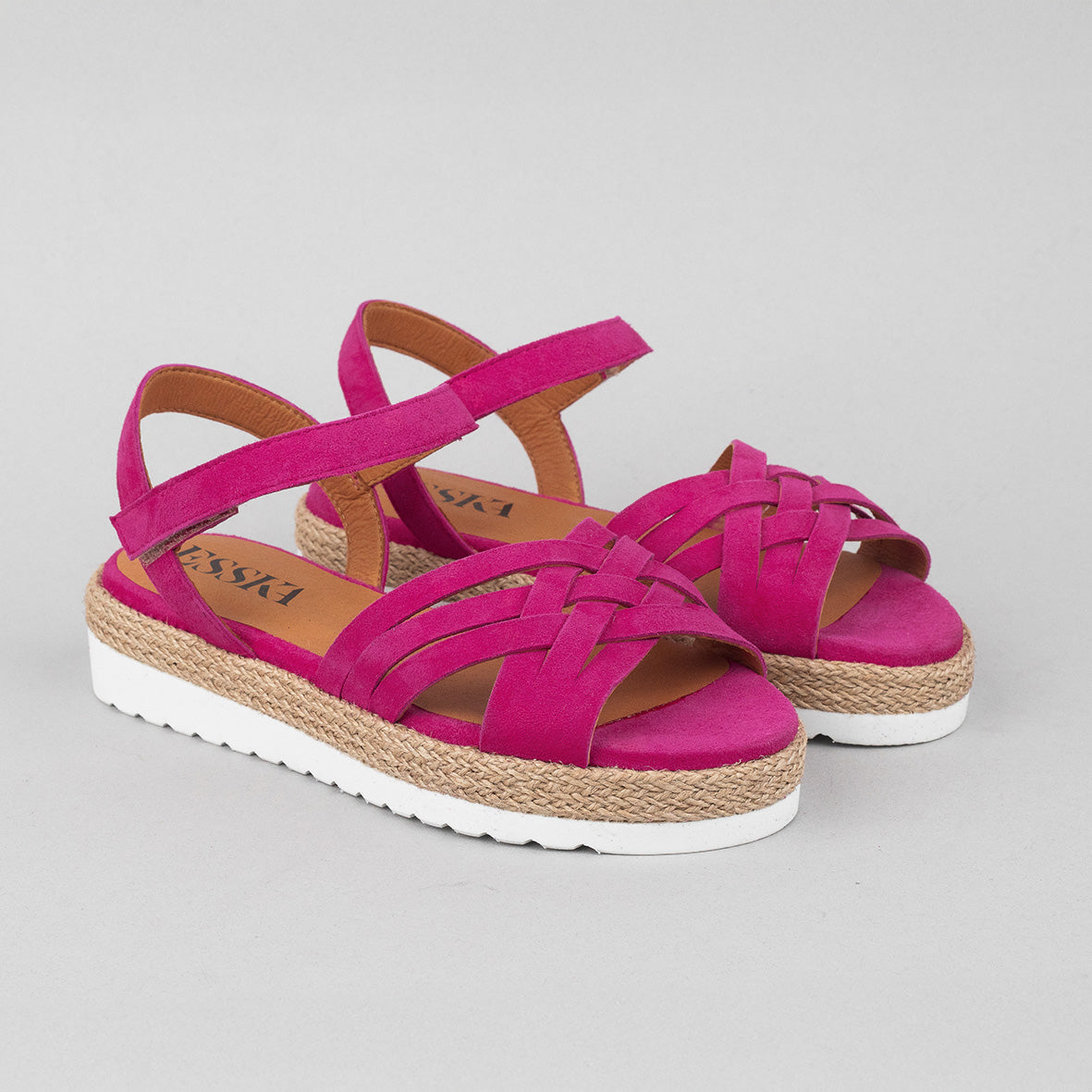 Ursula Fuchsia Flat Sandal by Esska