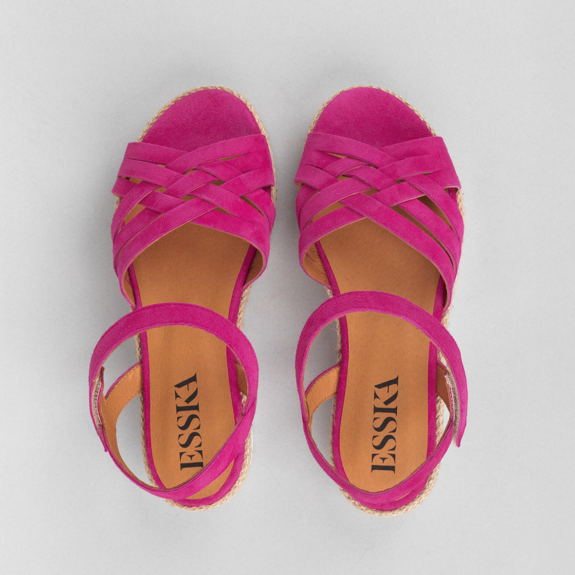 Ursula Fuchsia Flat Sandal by Esska