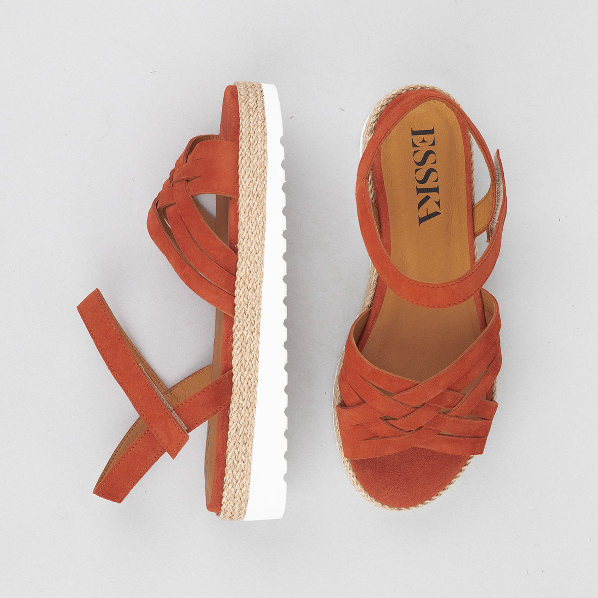 Ursula Rust Flat Sandal by Esska