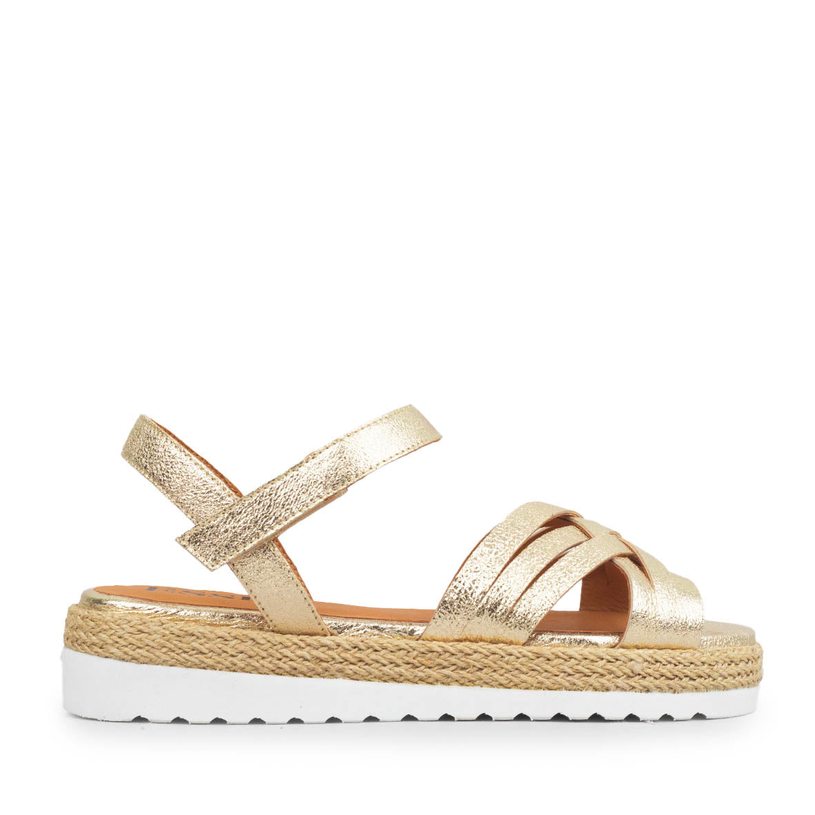 Ursula Champagne Flat Sandal by Esska