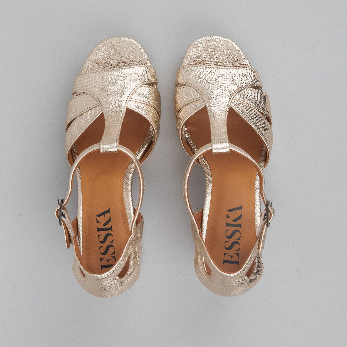Valerie Platinum High Sandal by Esska
