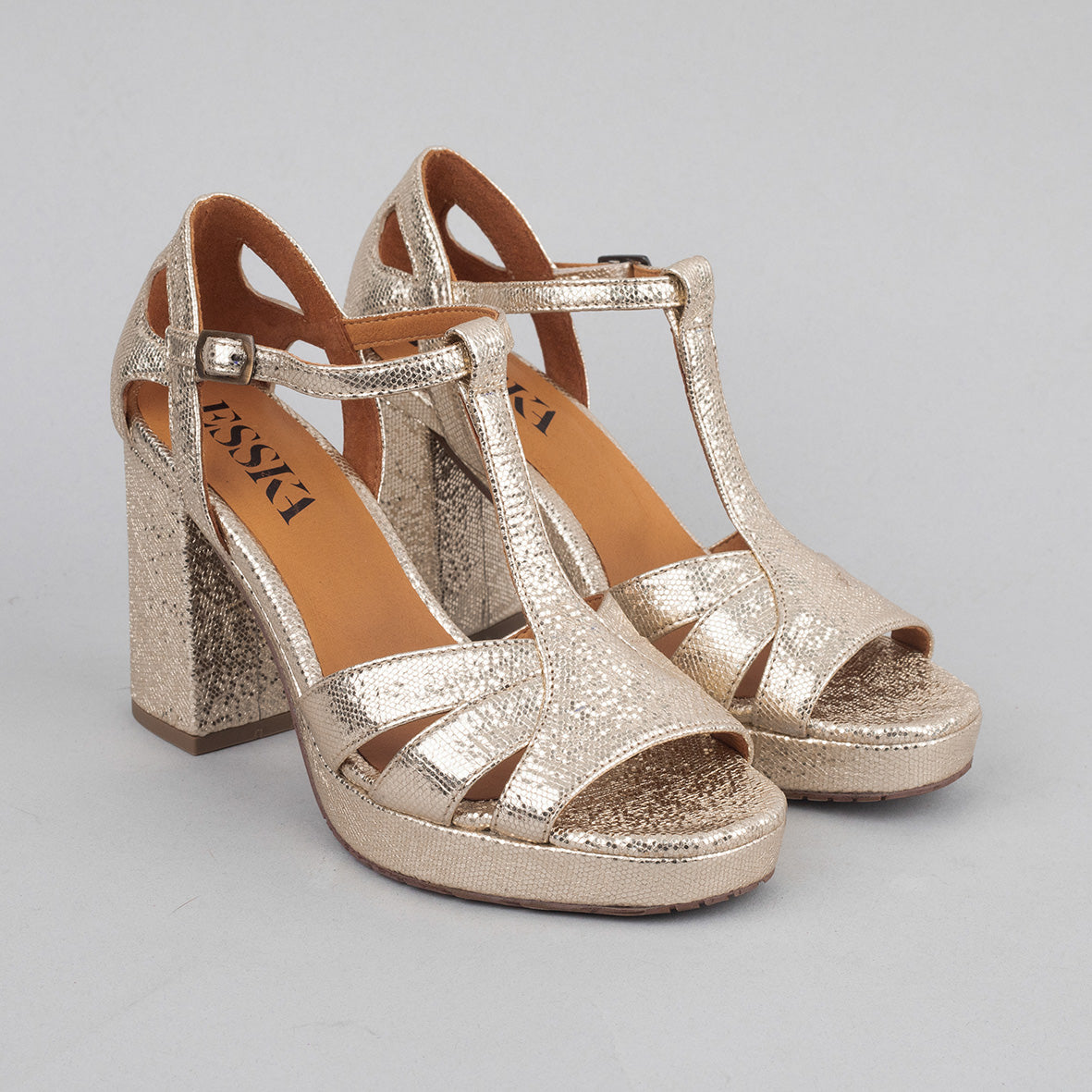 Valerie Platinum High Sandal by Esska