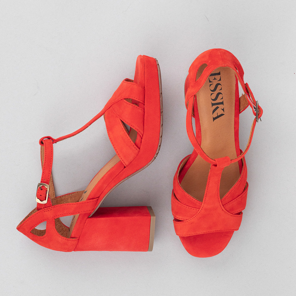 Valerie Red High Sandal by Esska