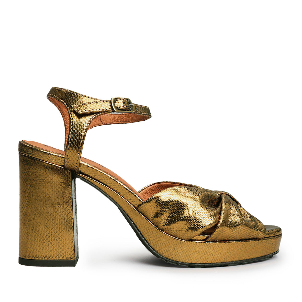 Vanya Gold Neptune High Sandal by Esska Shoes Ltd